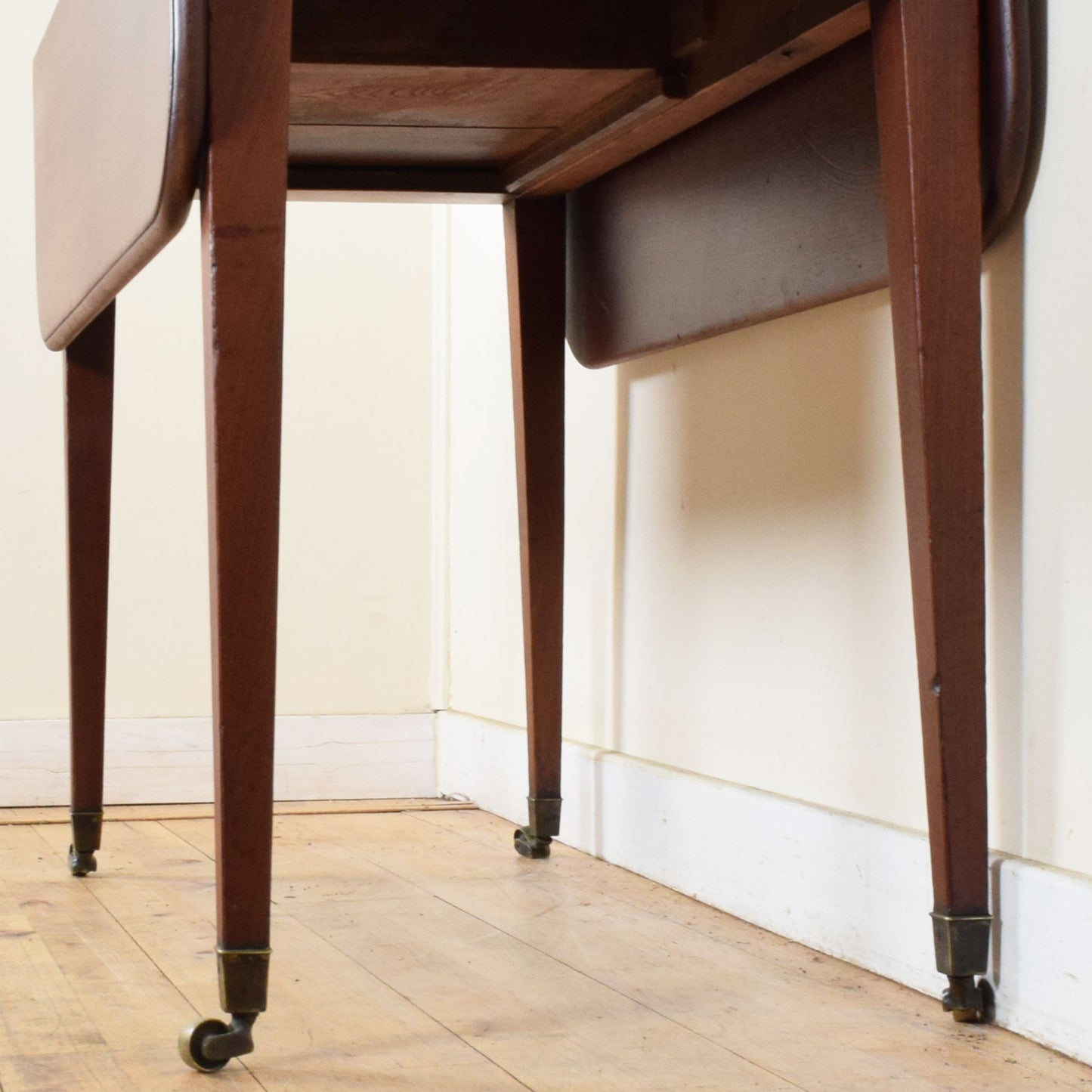 Mahogany Drop Leaf Table and Two