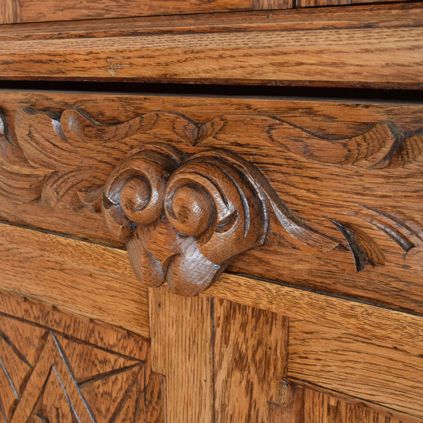 Carved Oak Dresser