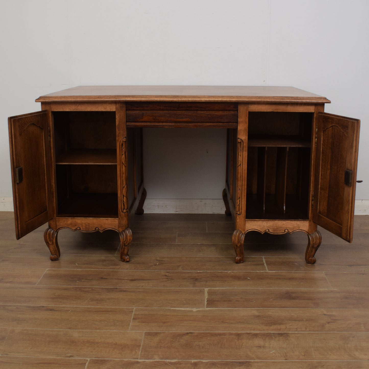 Restored French Pedestal Desk