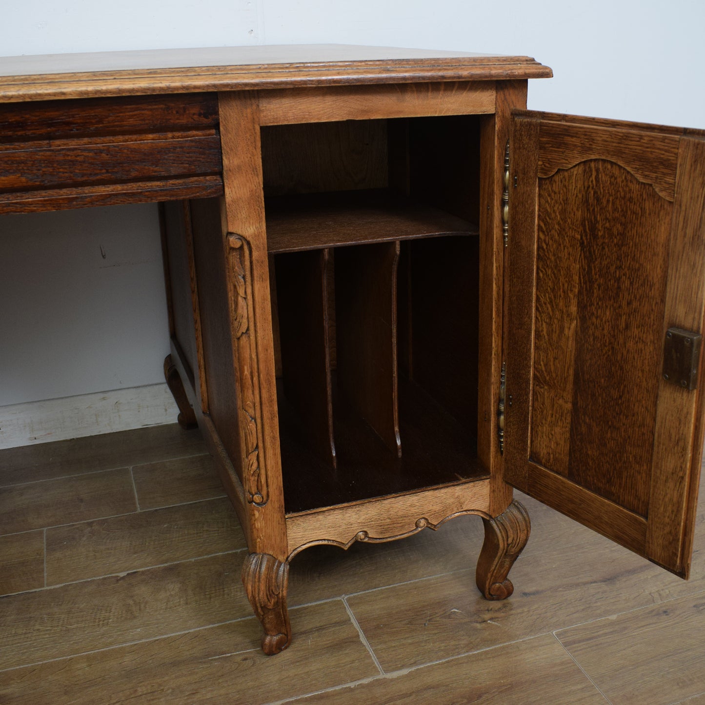 Restored French Pedestal Desk