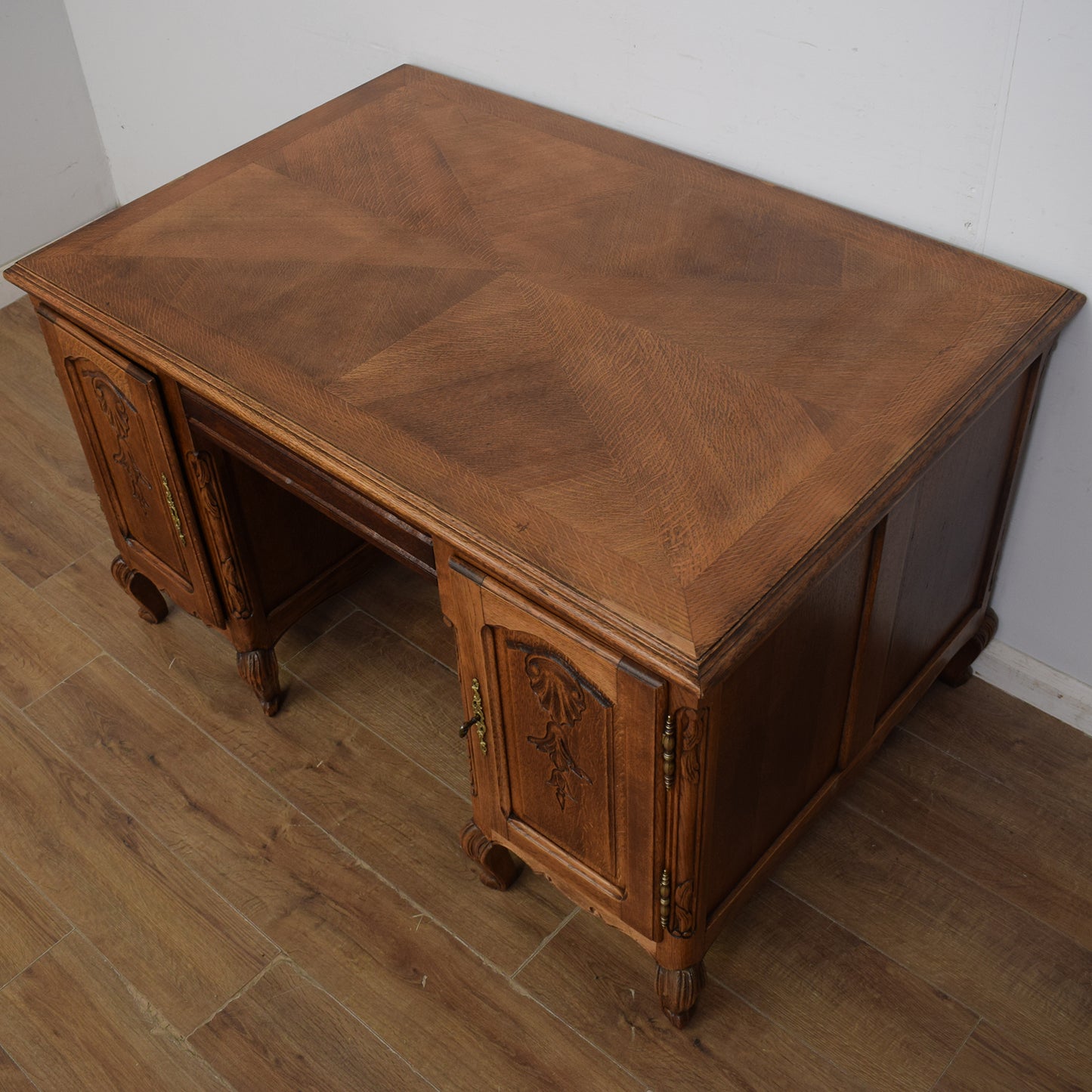Restored French Pedestal Desk