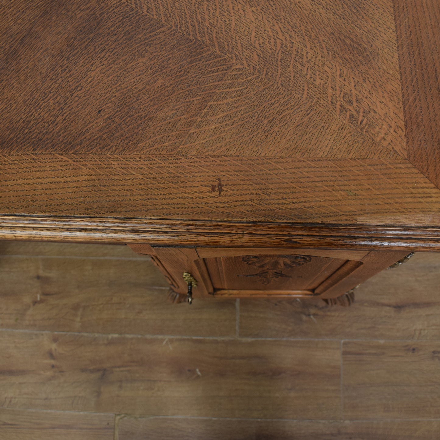 Restored French Pedestal Desk