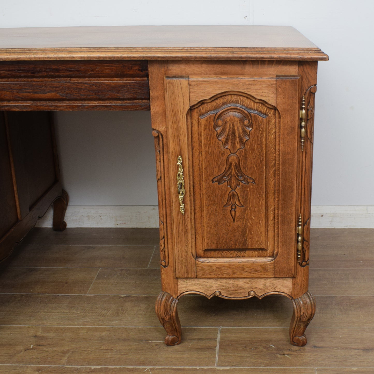 Restored French Pedestal Desk