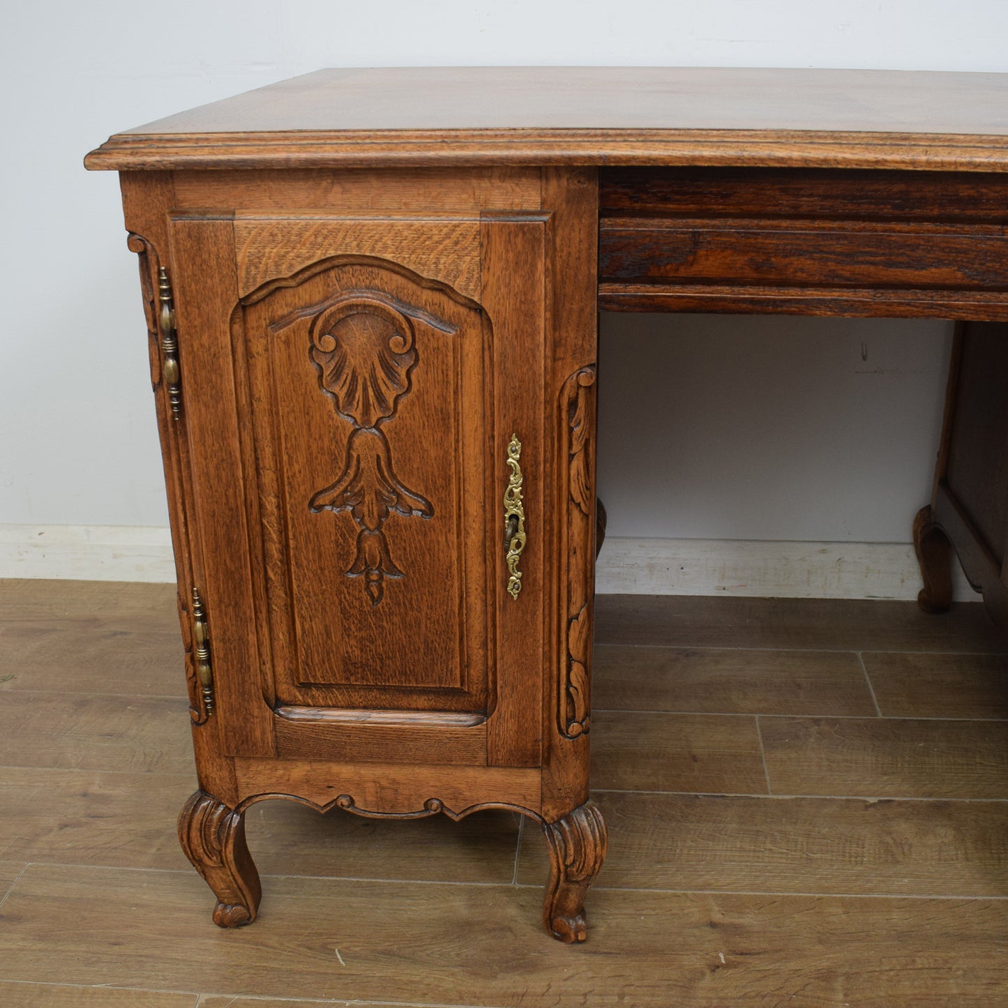 Restored French Pedestal Desk