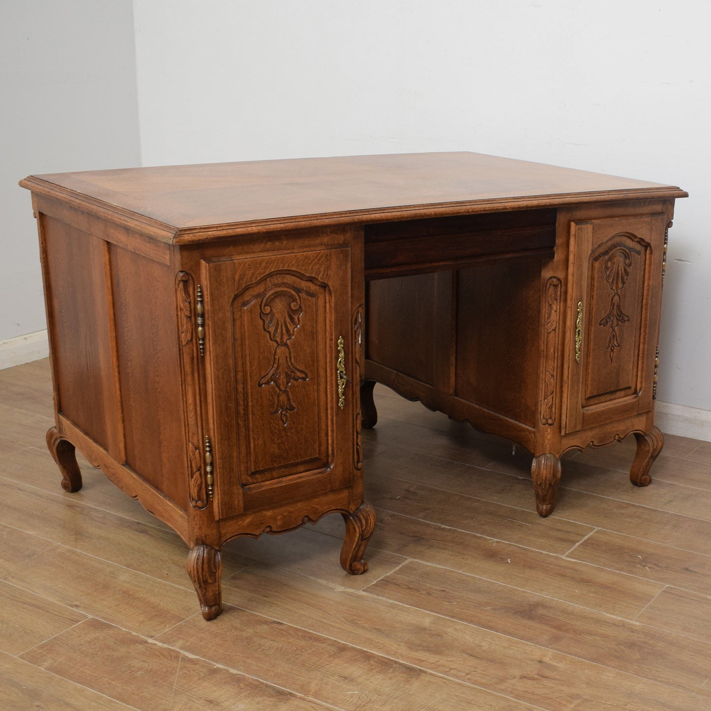Restored French Pedestal Desk