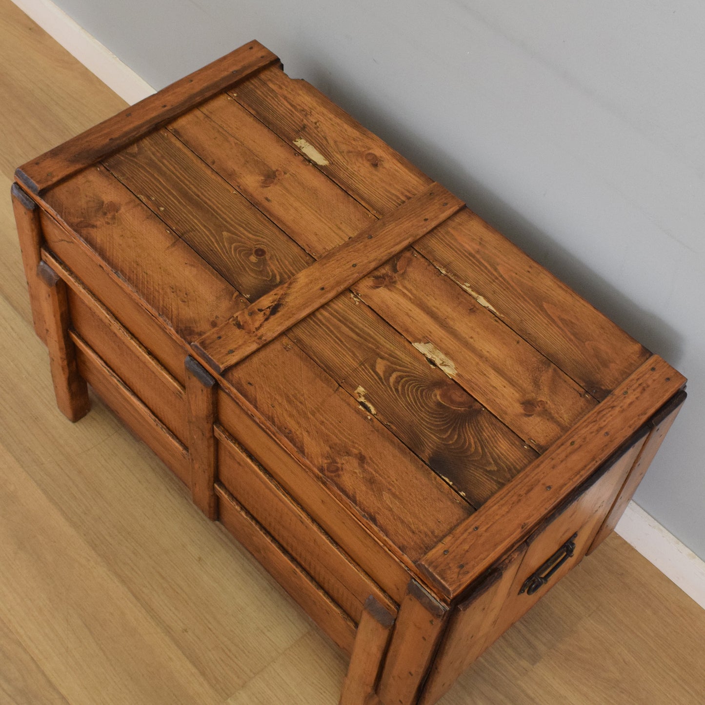 Rustic Pine Blanket Box