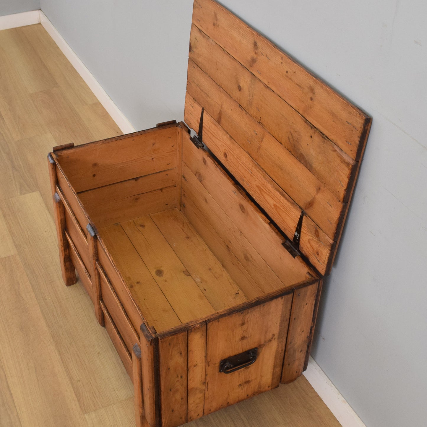 Rustic Pine Blanket Box