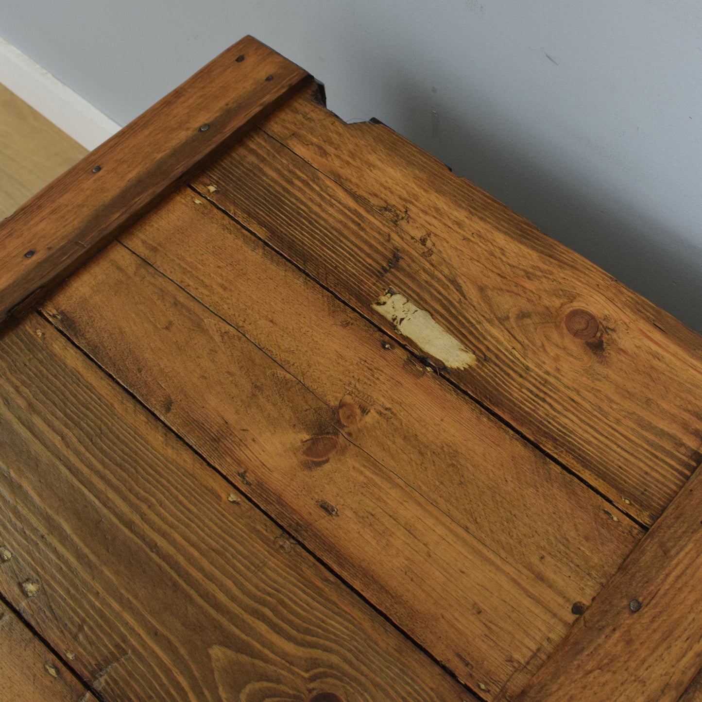 Rustic Pine Blanket Box