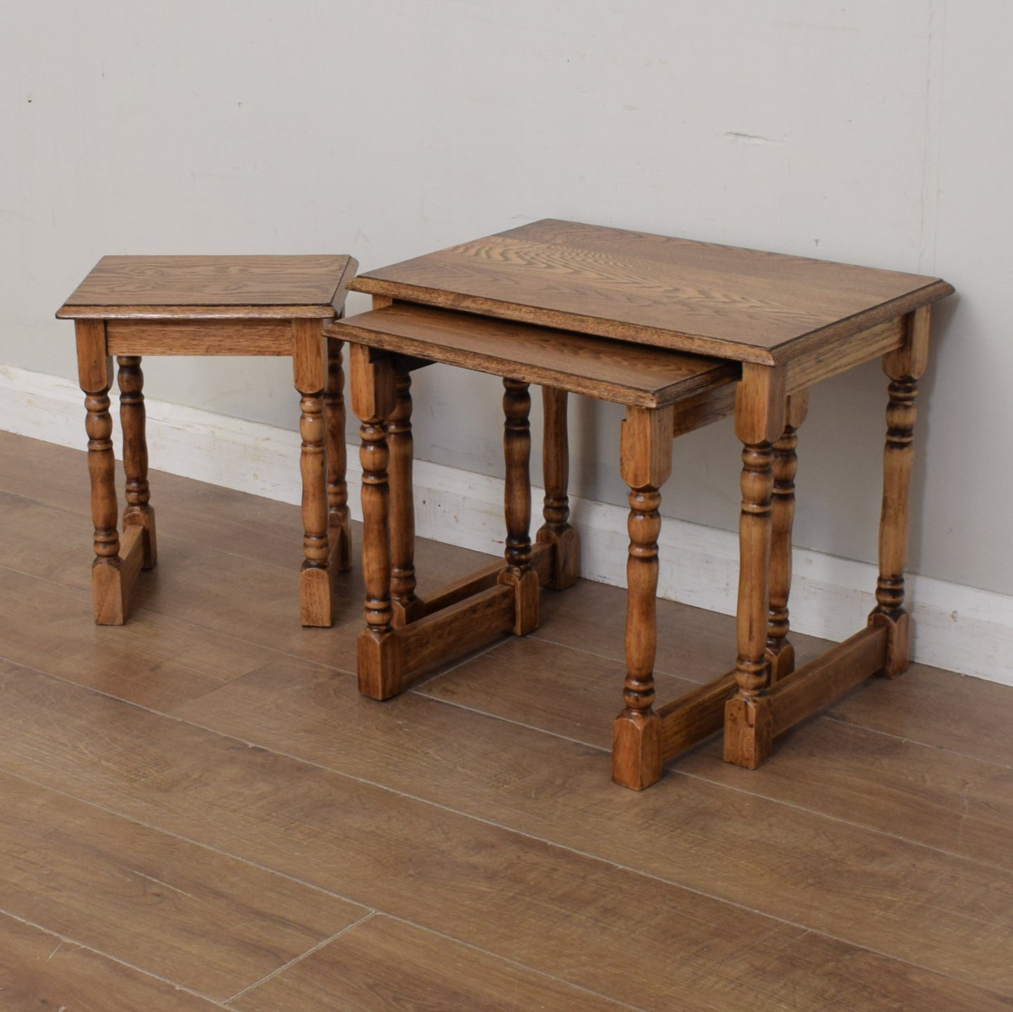 Restored Oak Nest of Tables