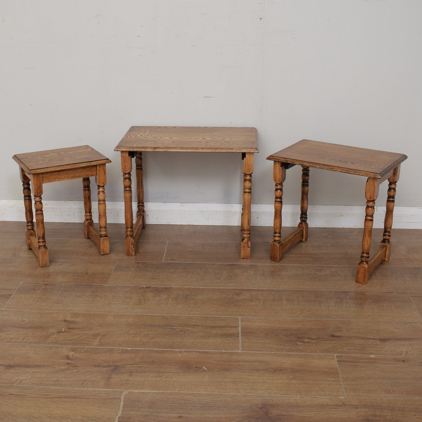 Restored Oak Nest of Tables