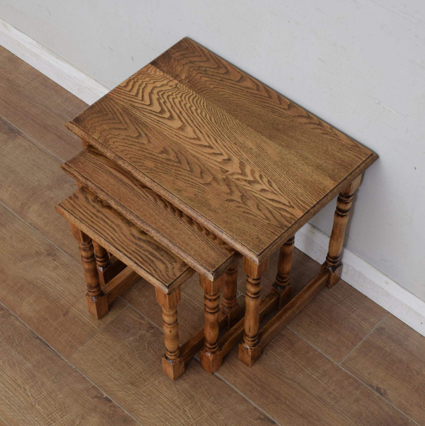 Restored Oak Nest of Tables