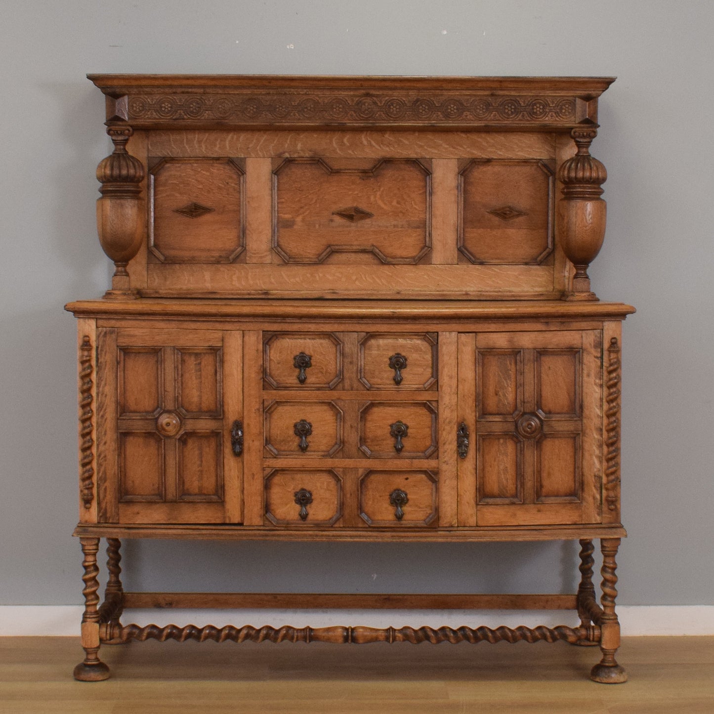 Large Carved Oak Sideboard