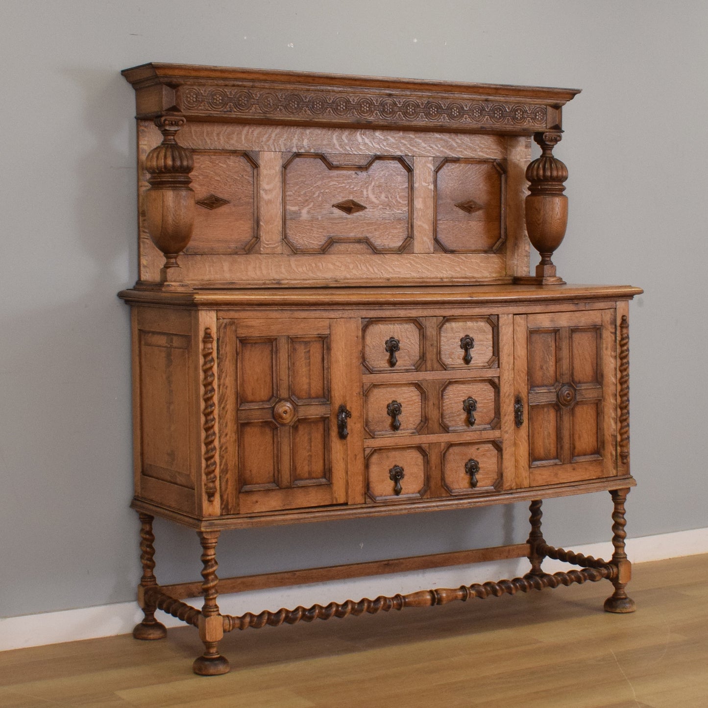 Large Carved Oak Sideboard