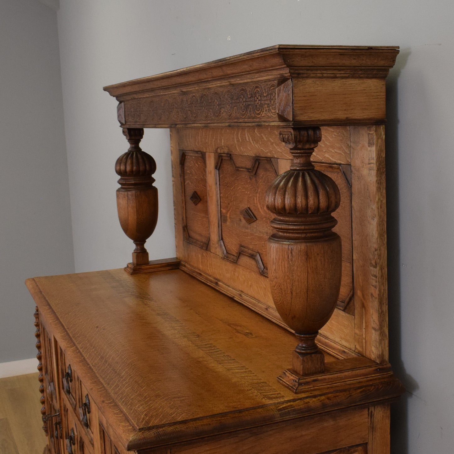 Large Carved Oak Sideboard