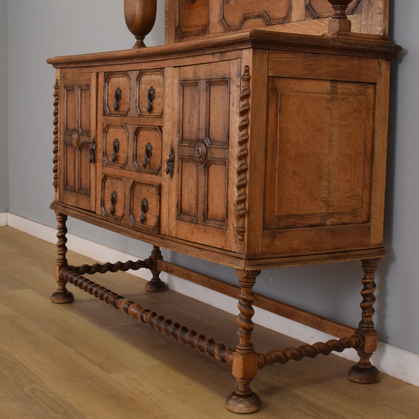 Large Carved Oak Sideboard