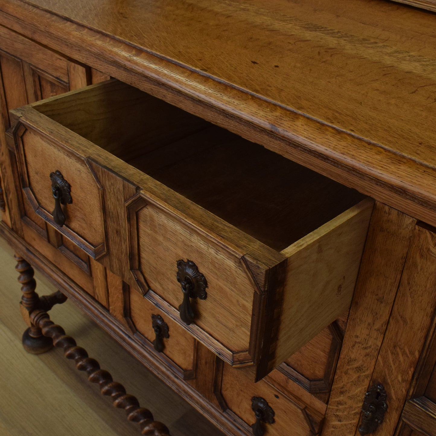 Large Carved Oak Sideboard