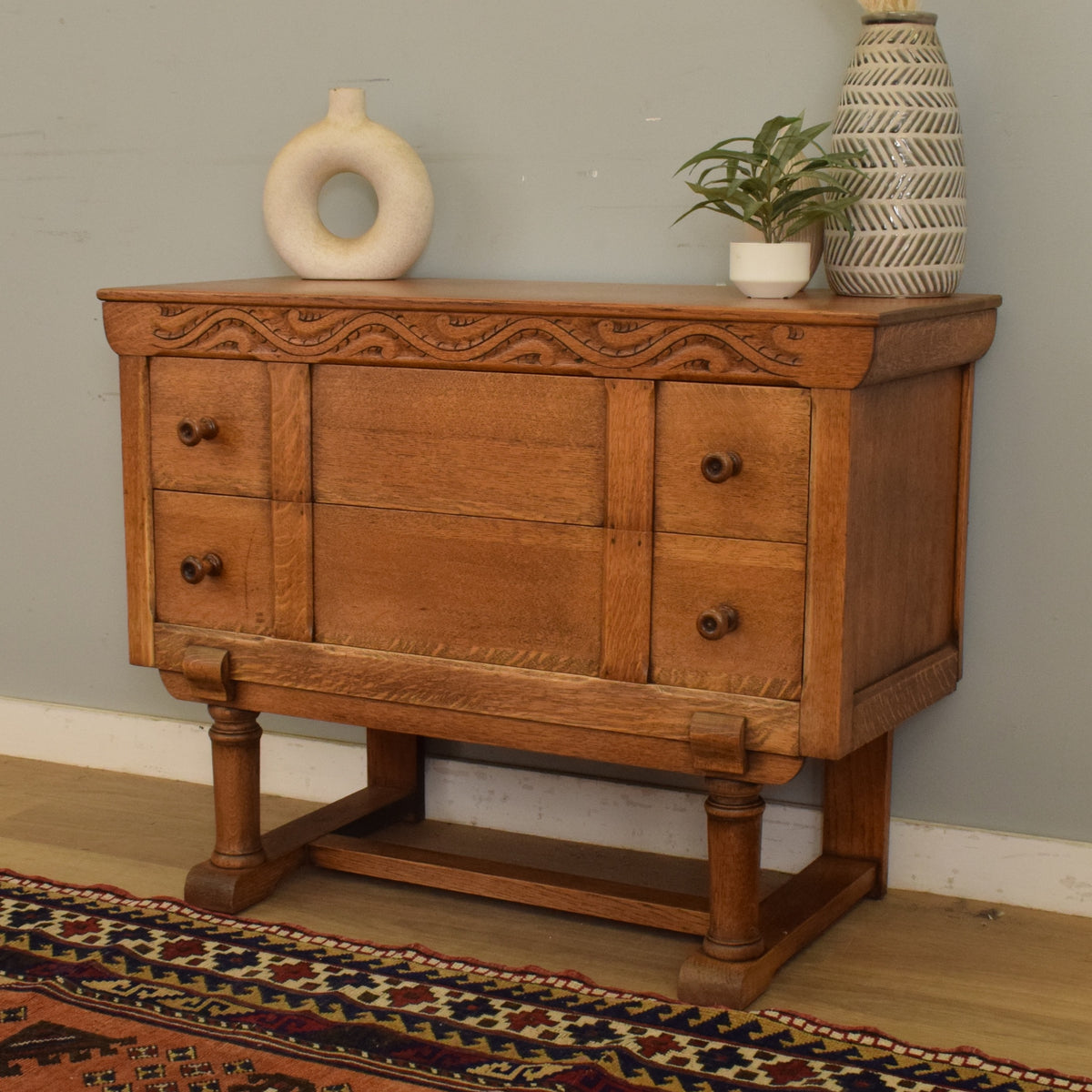 Oak Two-Drawer Chest