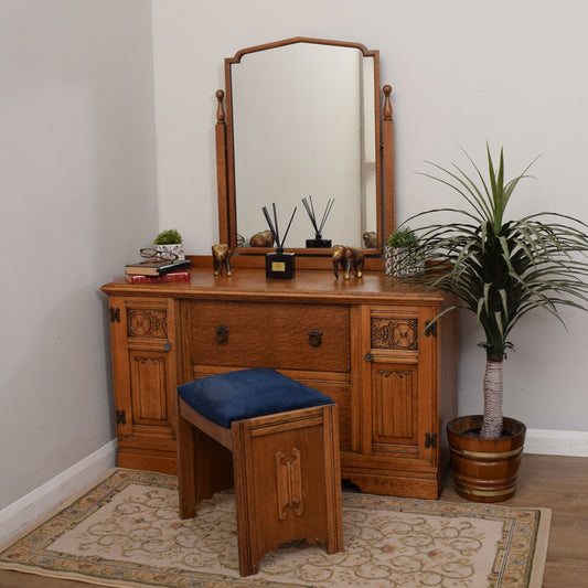 Restored Oak Dressing Table