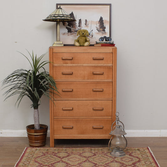 Restored Oak Chest of Drawers