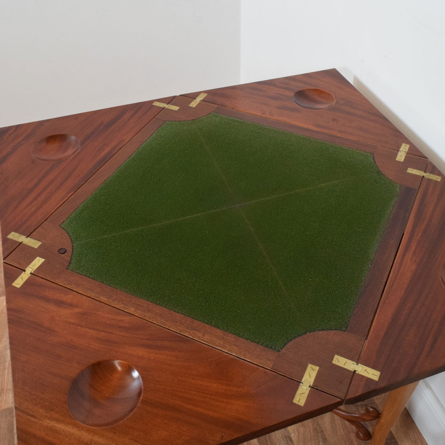 Mahogany Fold-Out Bridge Table