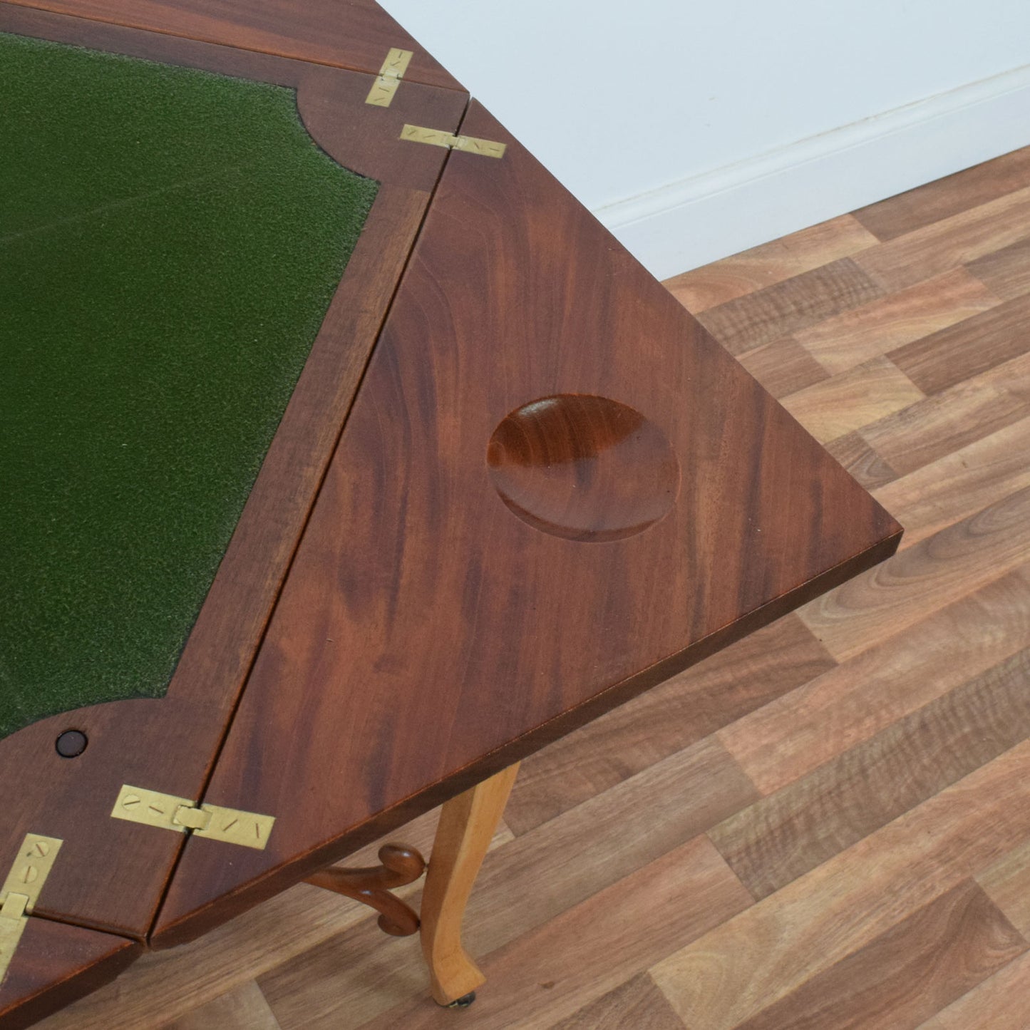 Mahogany Fold-Out Bridge Table
