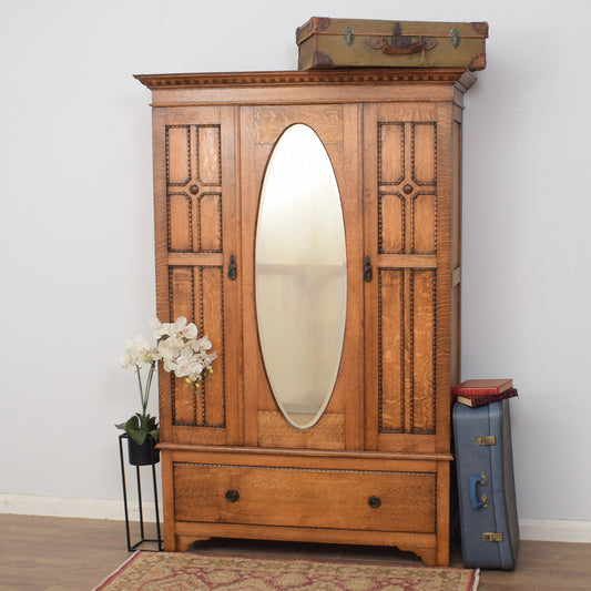 Restored Oak Wardrobe / Hallrobe