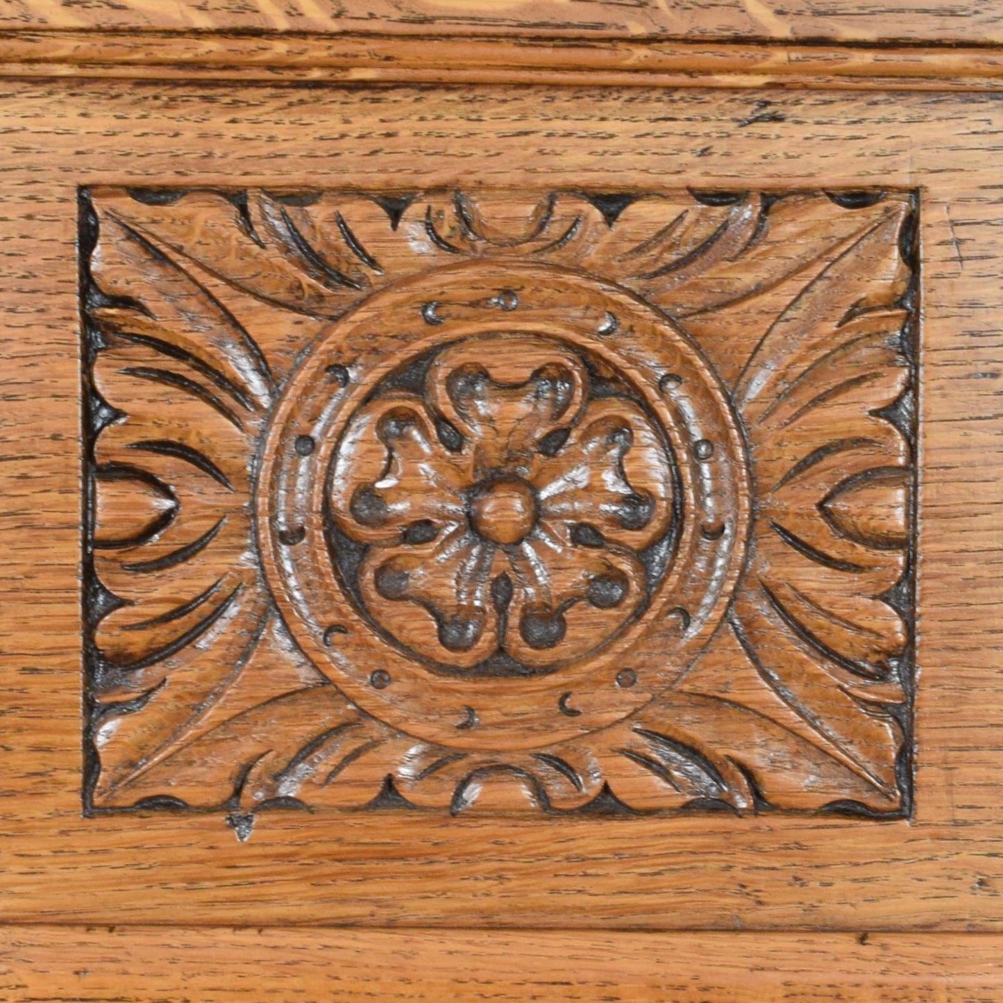 Carved Oak Court Cabinet