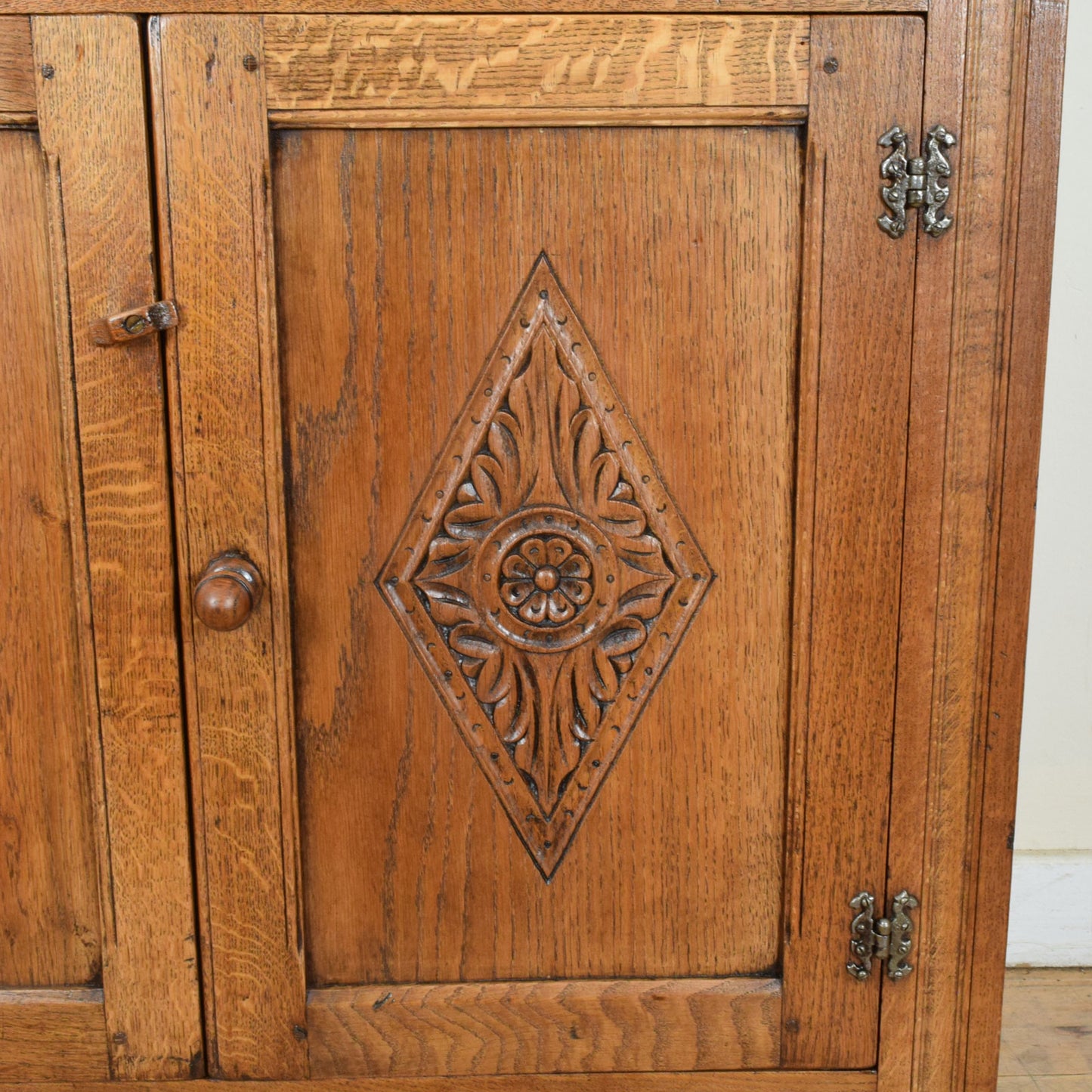 Carved Oak Court Cabinet