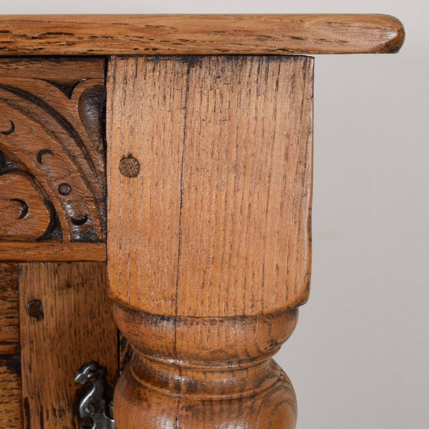 Carved Oak Court Cabinet