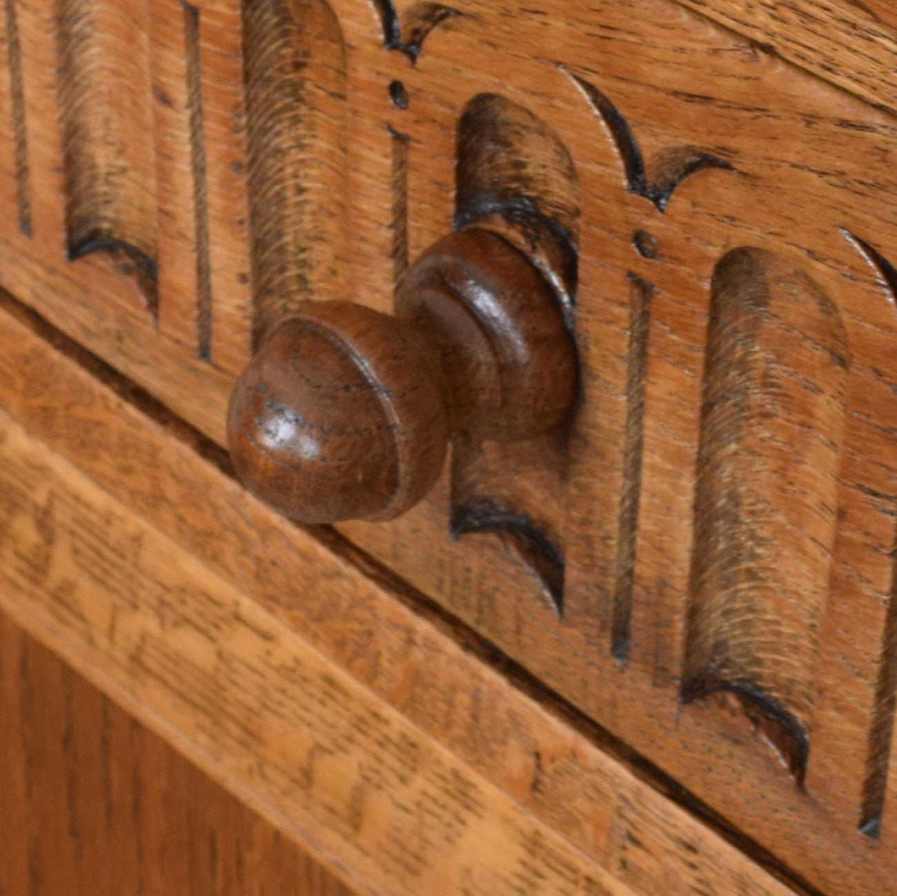 Carved Oak Court Cabinet