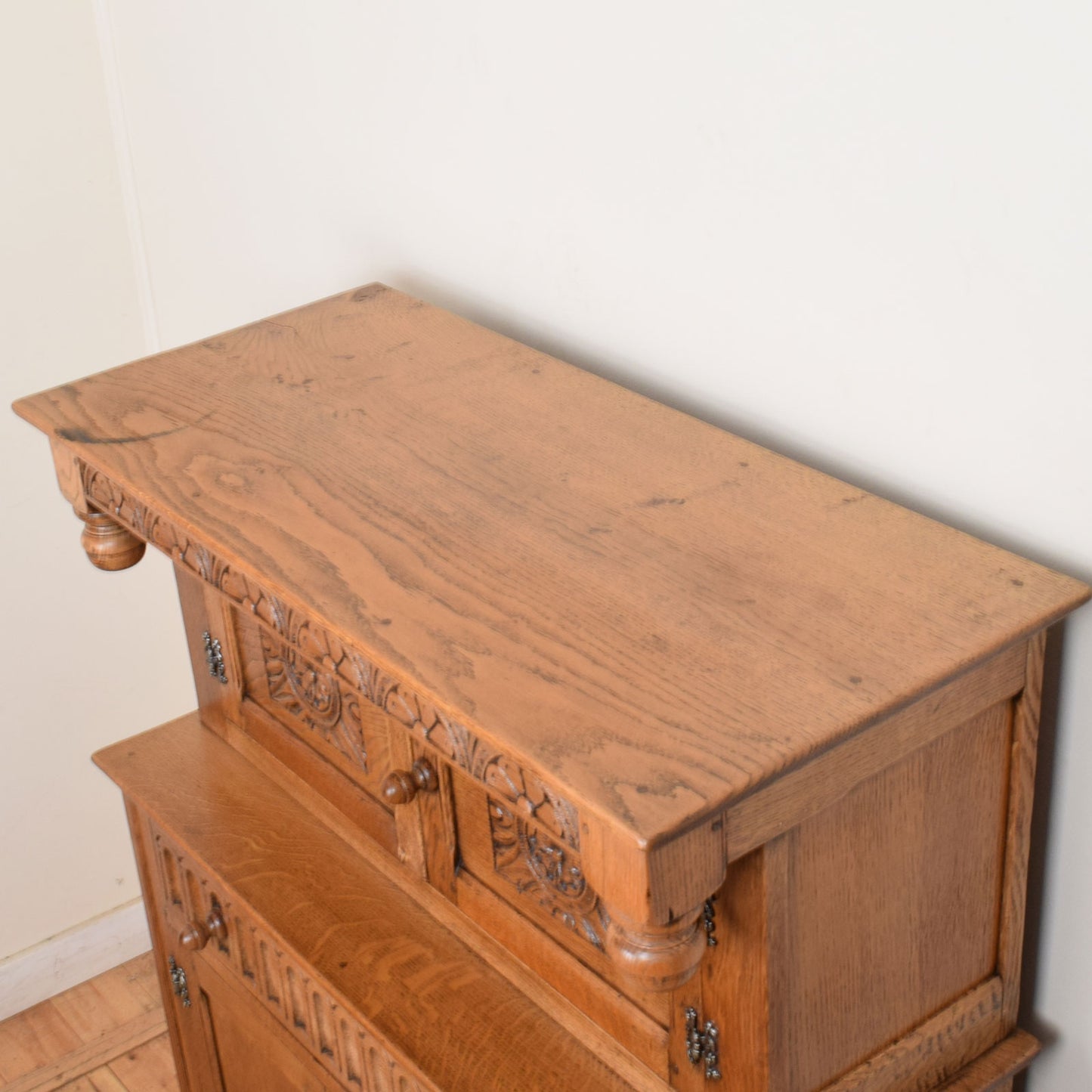 Carved Oak Court Cabinet