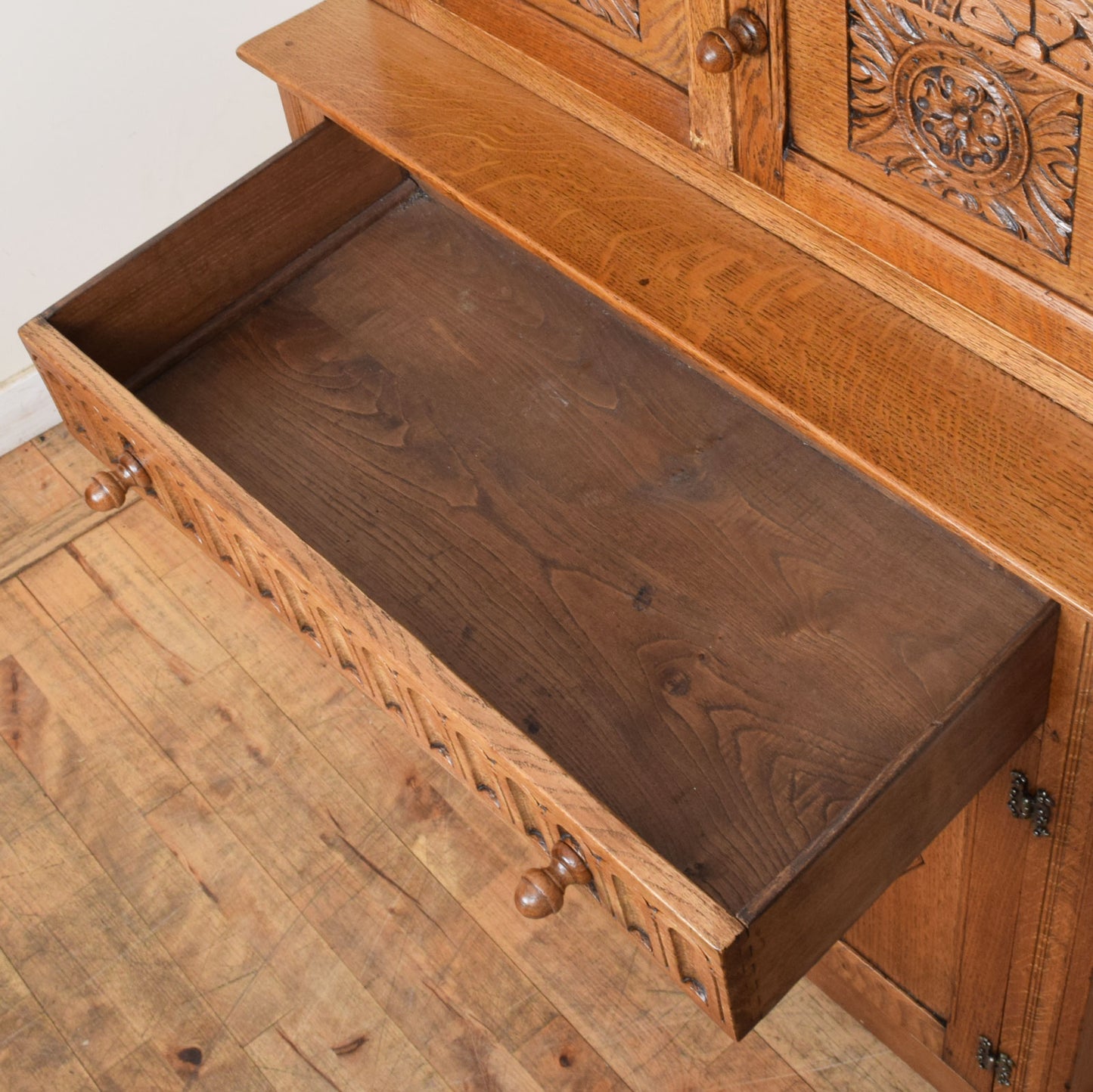 Carved Oak Court Cabinet