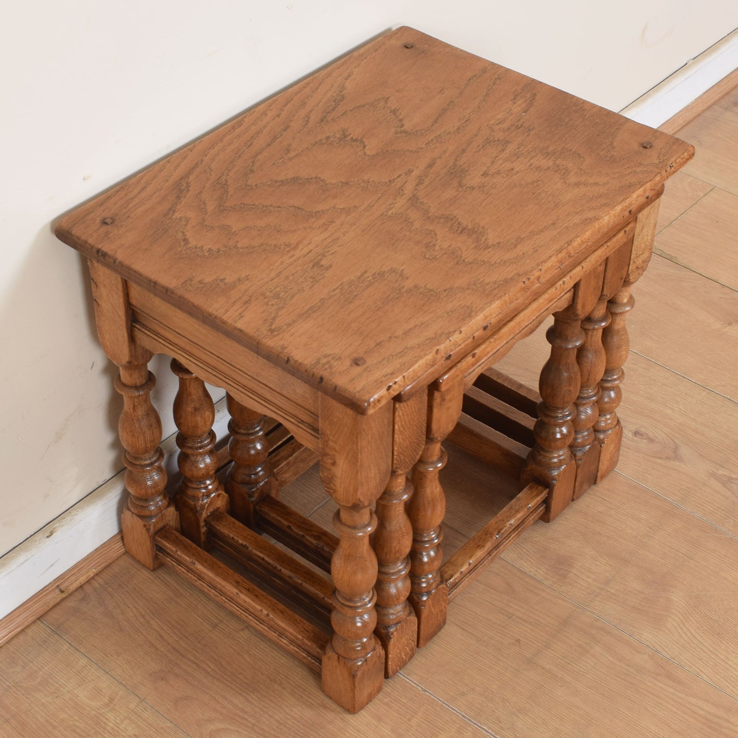 Solid Oak Nest Of Tables
