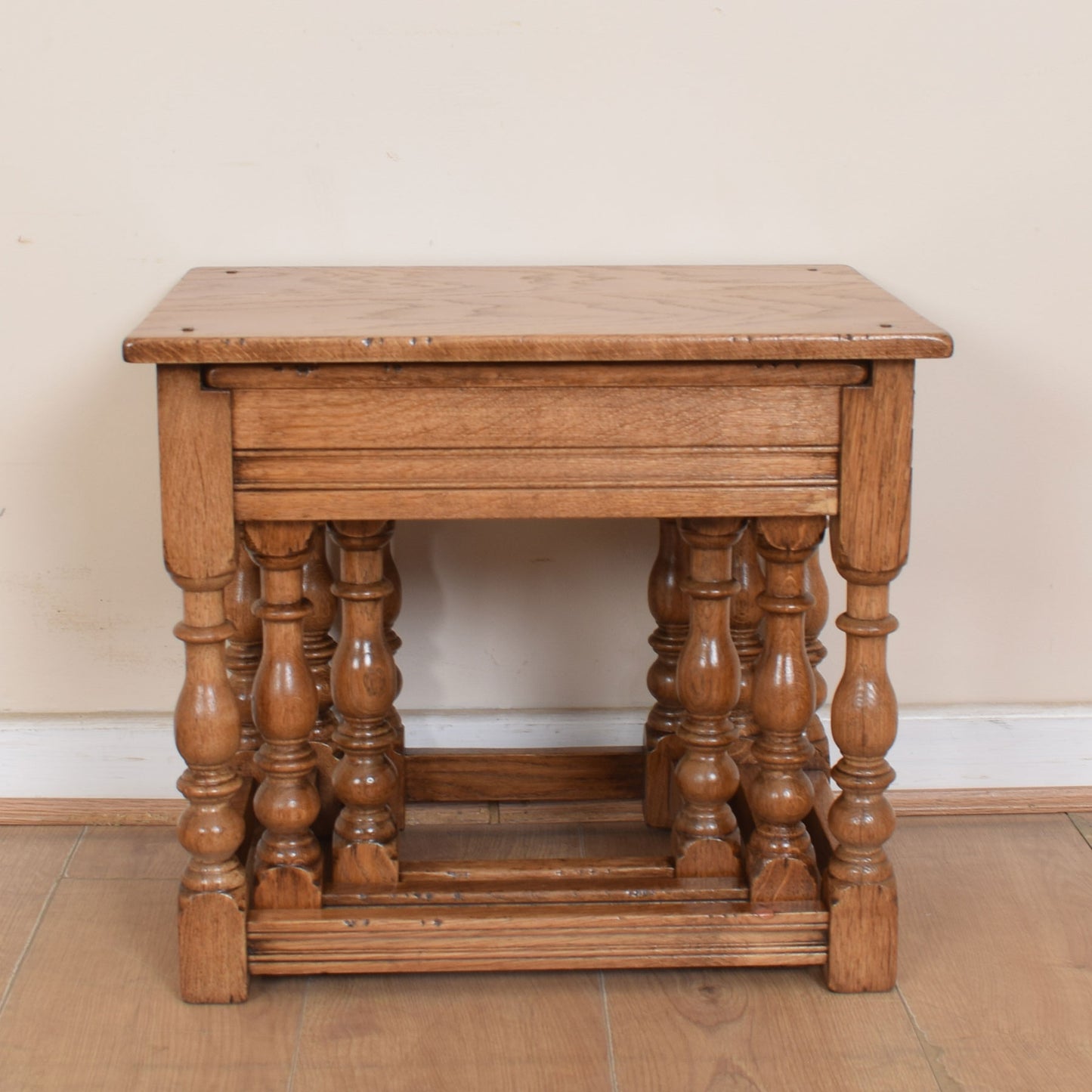 Solid Oak Nest Of Tables