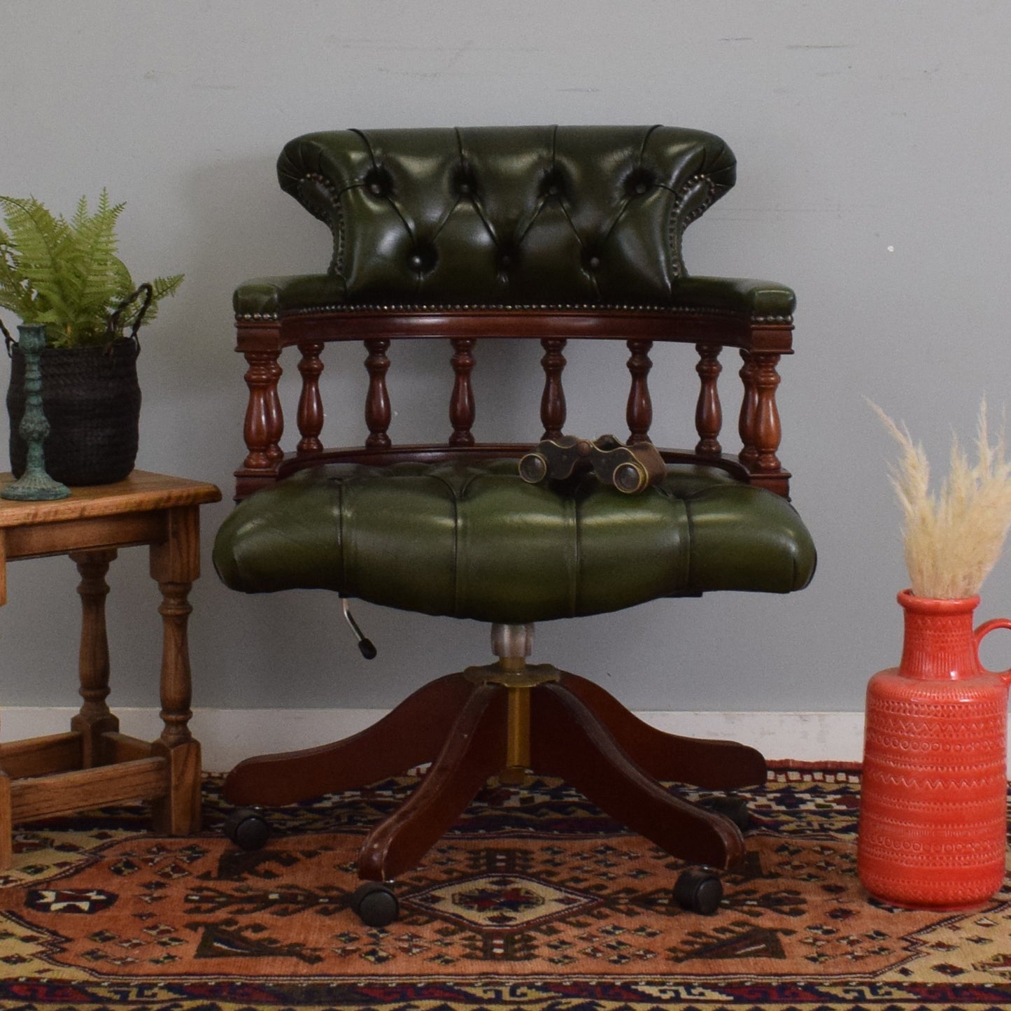 Vintage 'Chesterfield' Captains Chair