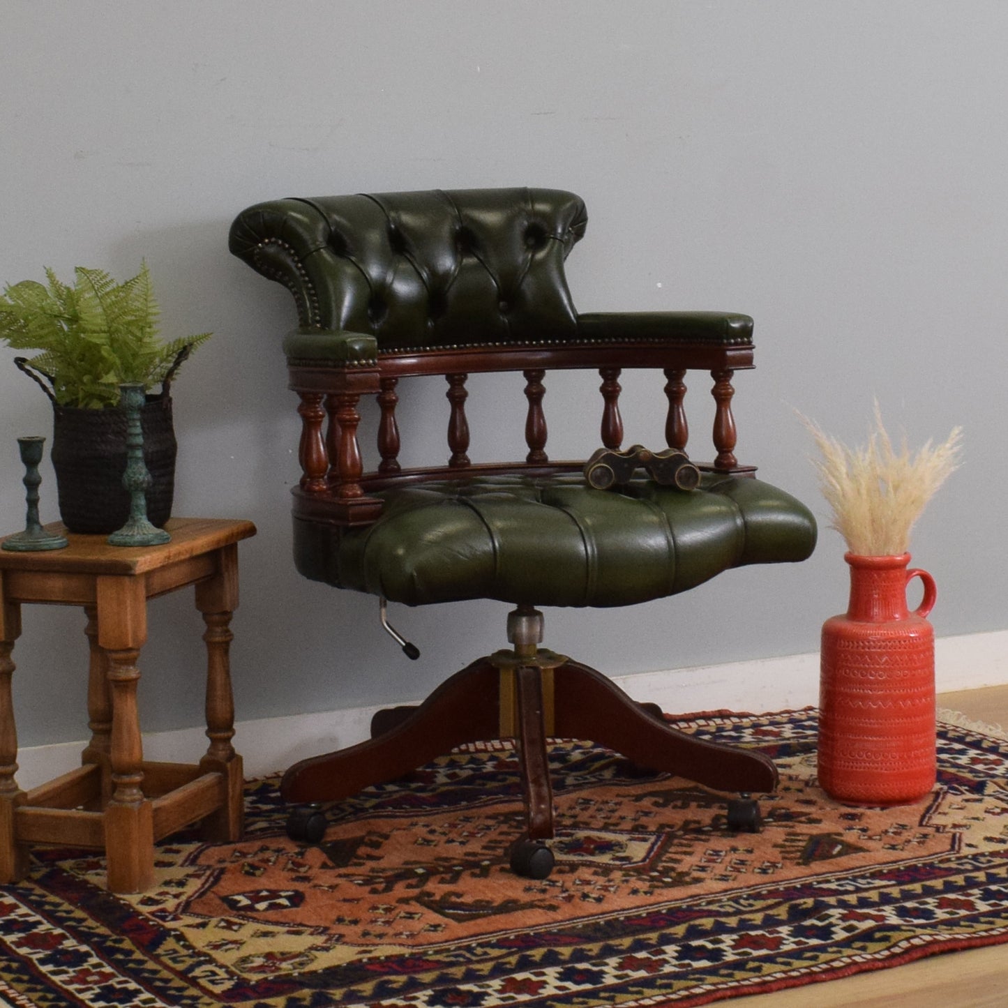 Vintage 'Chesterfield' Captains Chair