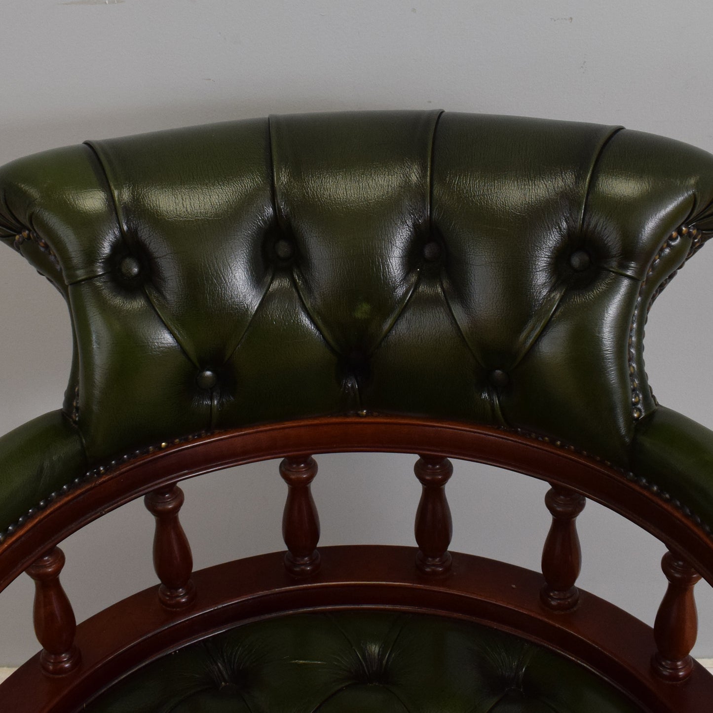 Vintage 'Chesterfield' Captains Chair