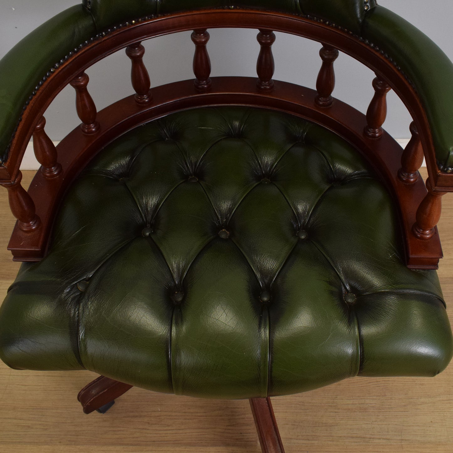 Vintage 'Chesterfield' Captains Chair