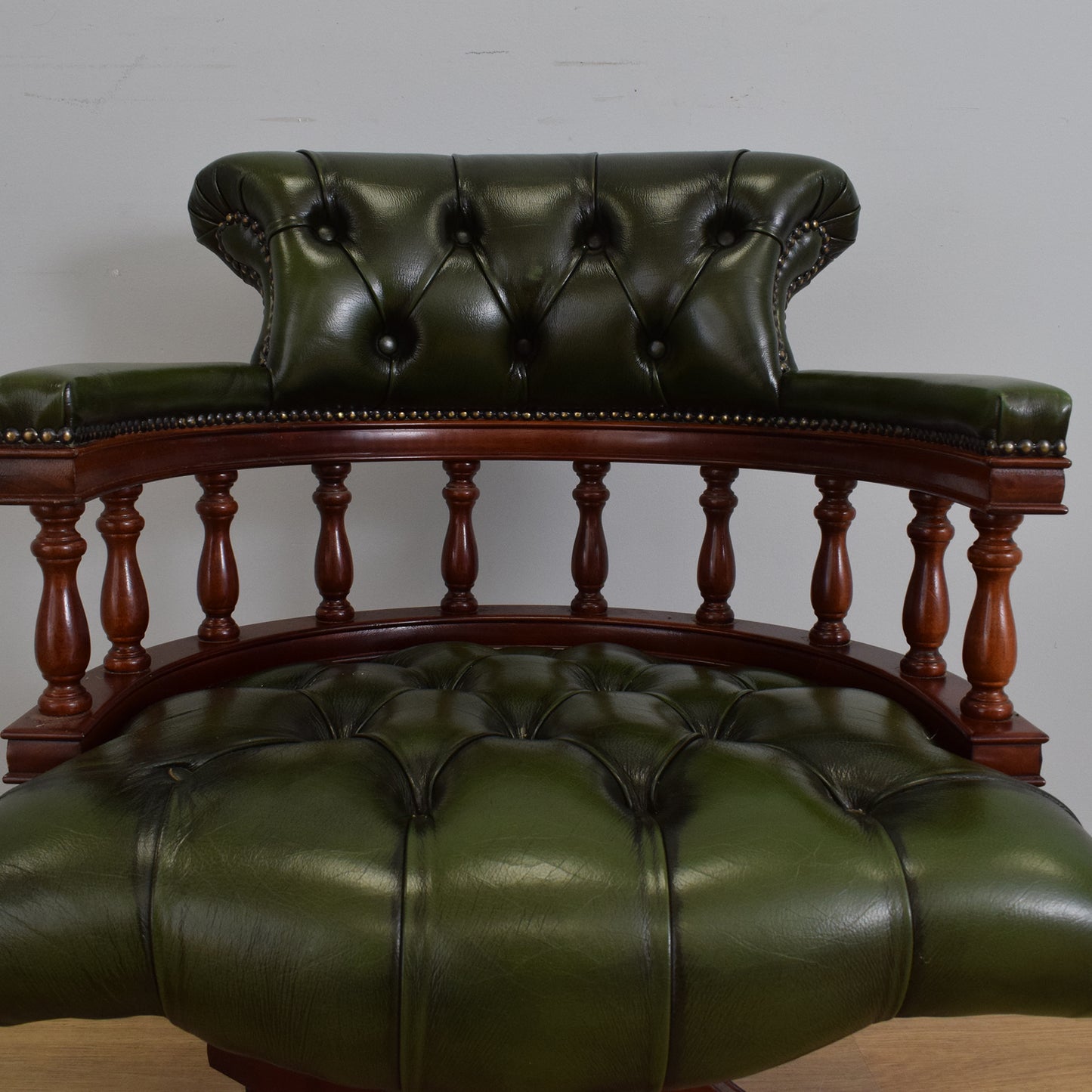 Vintage 'Chesterfield' Captains Chair