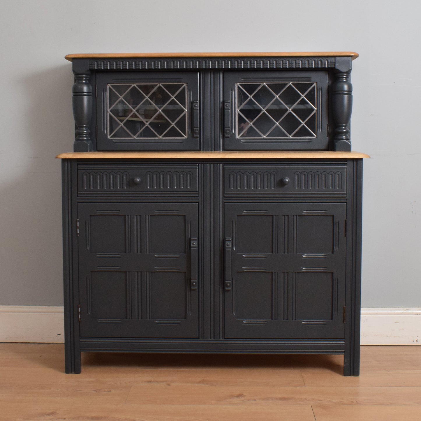 Painted Glazed Court Cabinet