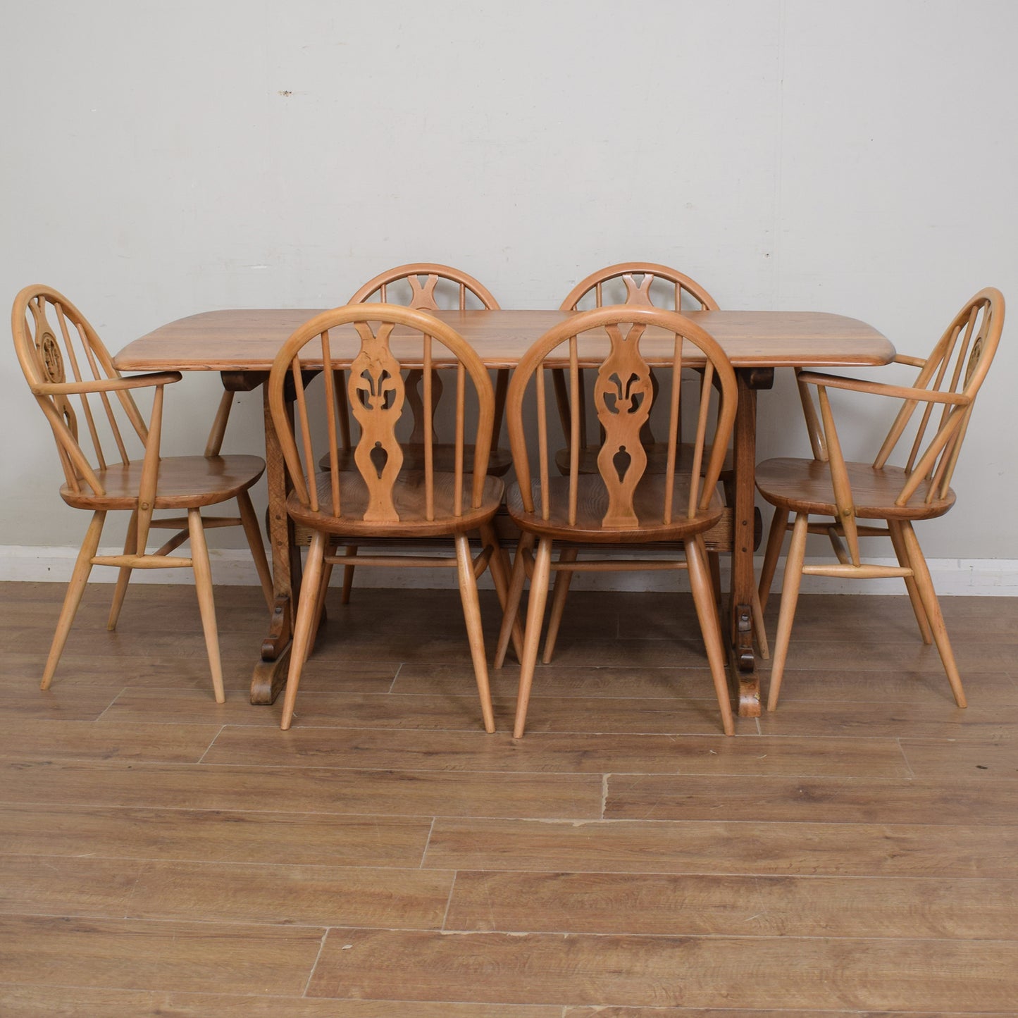 Restored Ercol Table and Six Chairs