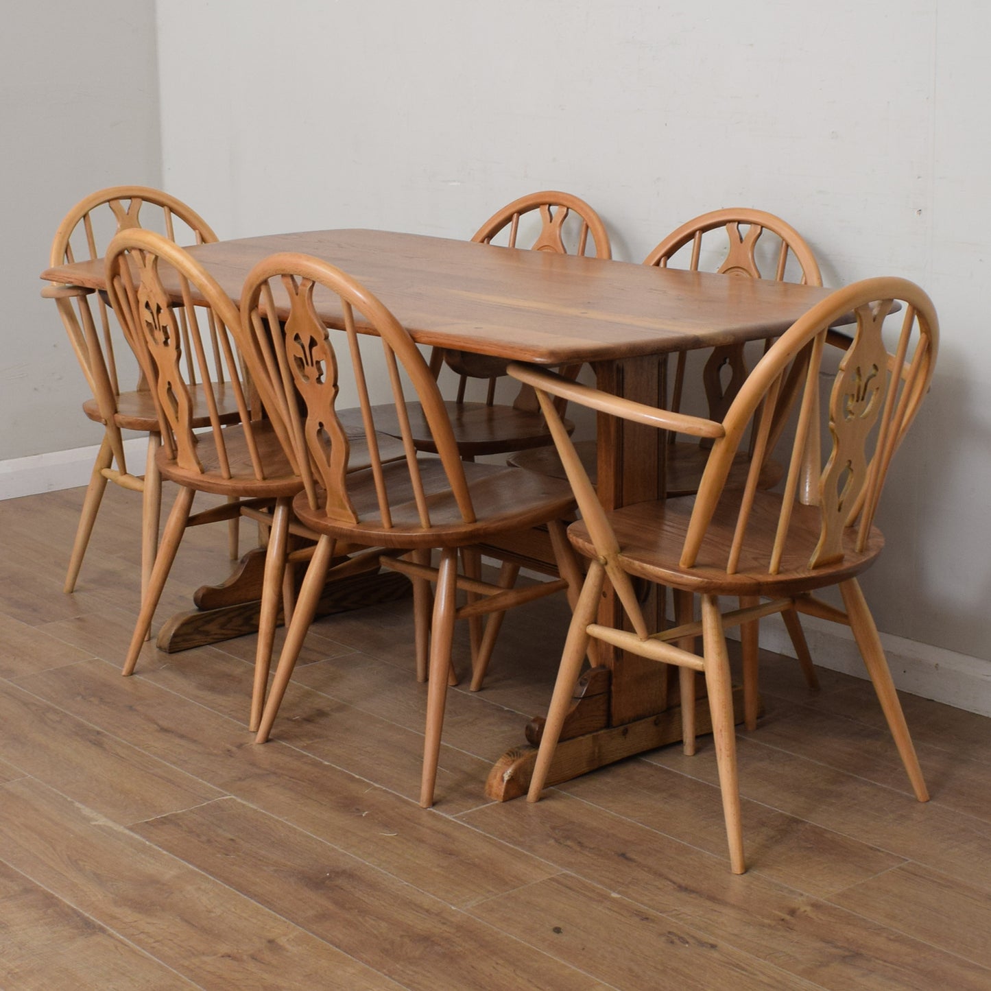 Restored Ercol Table and Six Chairs