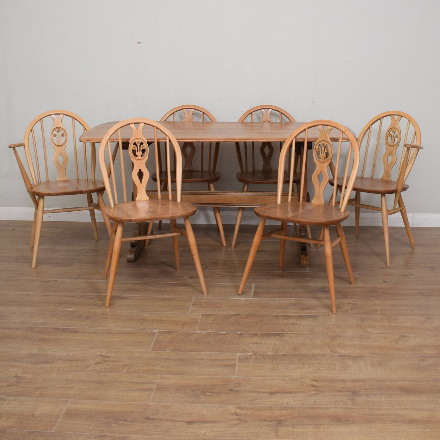 Restored Ercol Table and Six Chairs