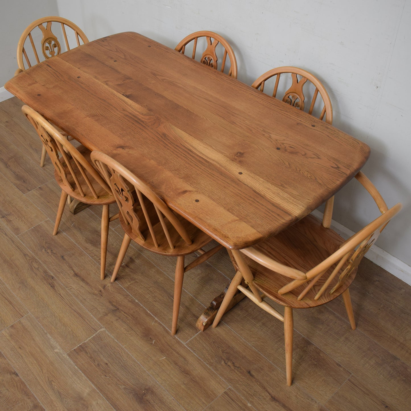 Restored Ercol Table and Six Chairs