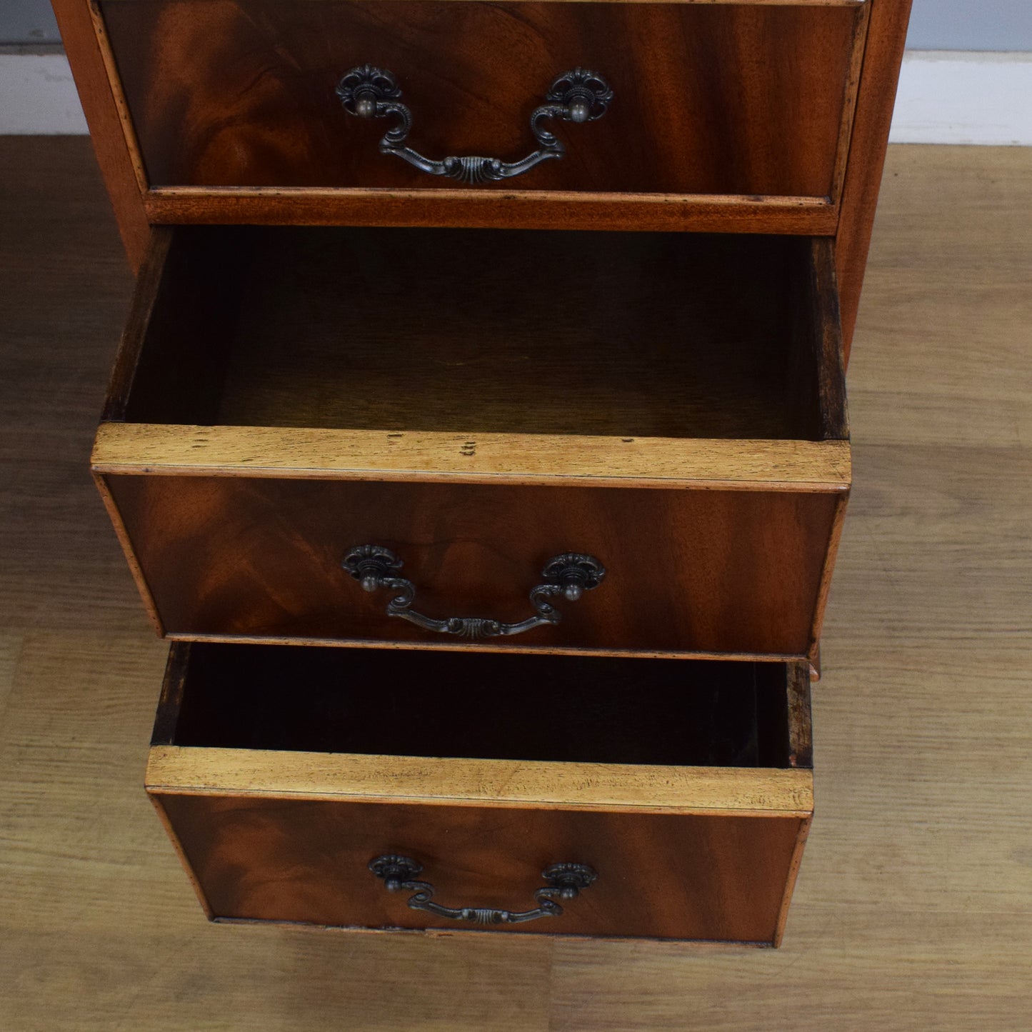 Leather-Top Pedestal Desk