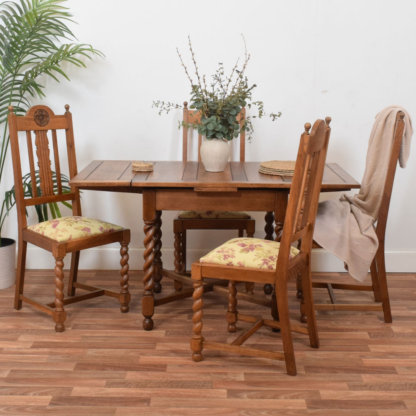 Barley Twist Table and Four Chairs