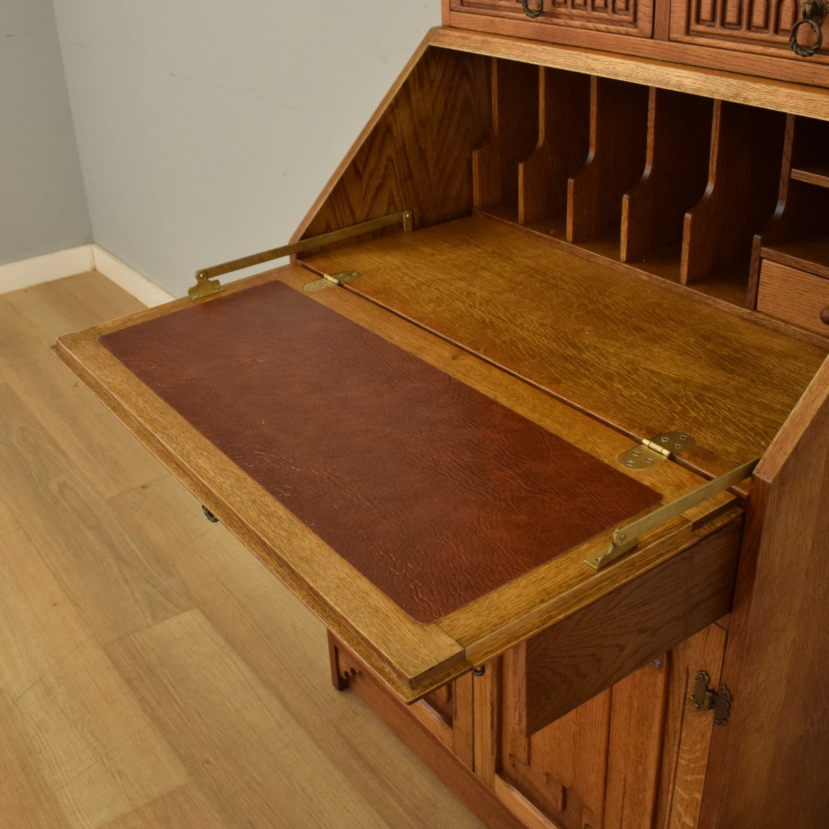 Lead-Glazed Bureau Bookcase