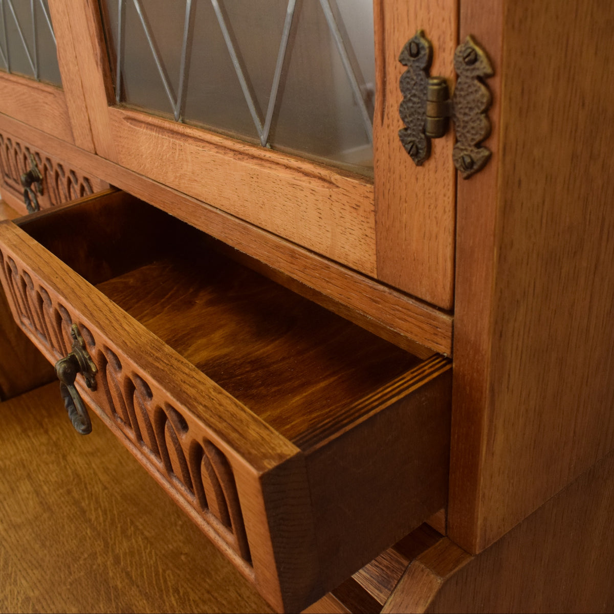 Lead-Glazed Bureau Bookcase