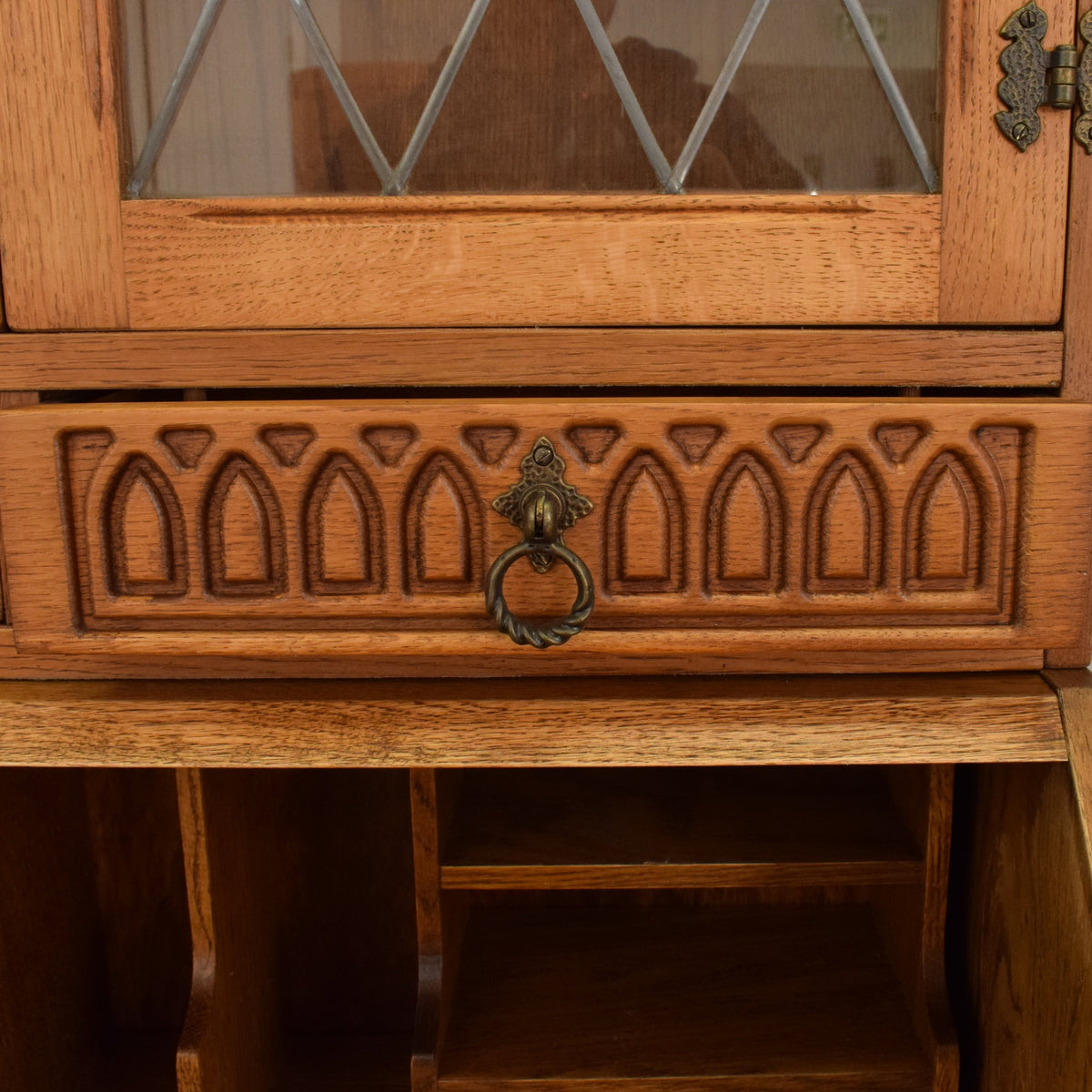 Lead-Glazed Bureau Bookcase