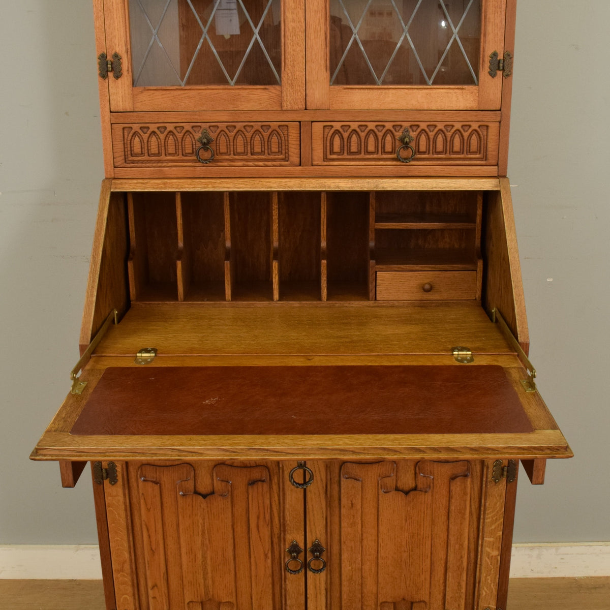Lead-Glazed Bureau Bookcase